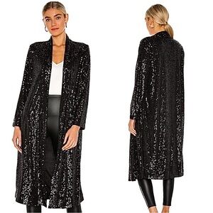 BB Dakota by Steve Madden Black Sequined Duster Size M NWT